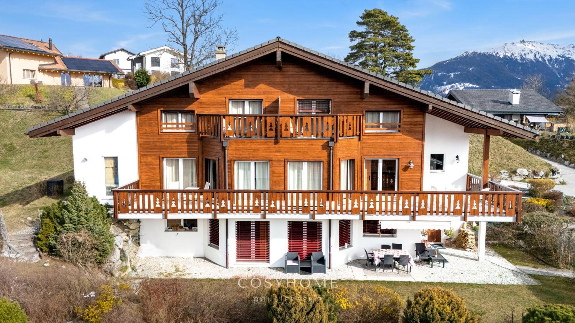 Chalet Des Alpes - Sunset View - Кранс Монтана Екстериор снимка